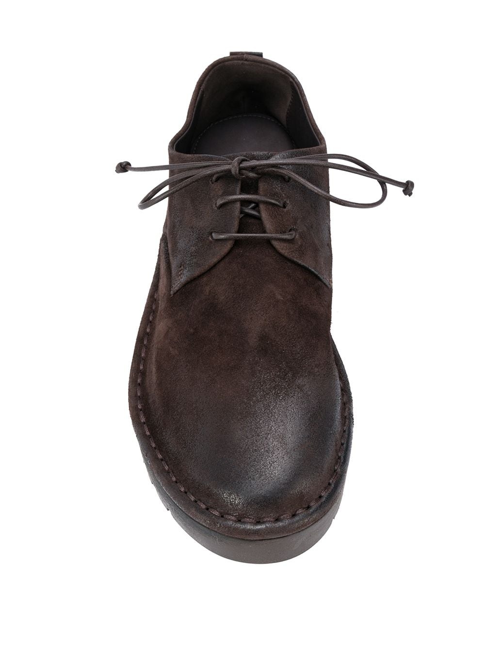 faded finish derby shoes - 4