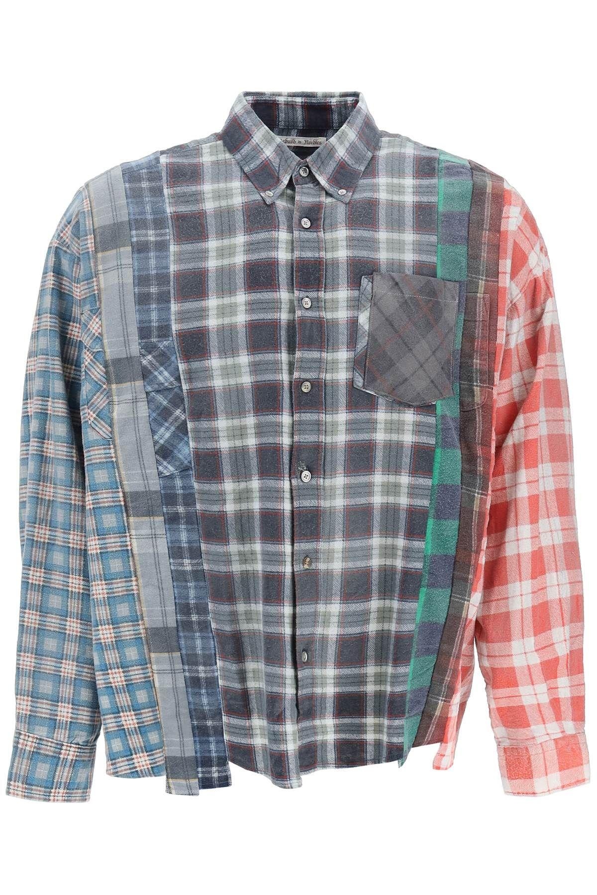 'REBUILD' PATCHWORK FLANNEL SHIRT NEEDLES - 1