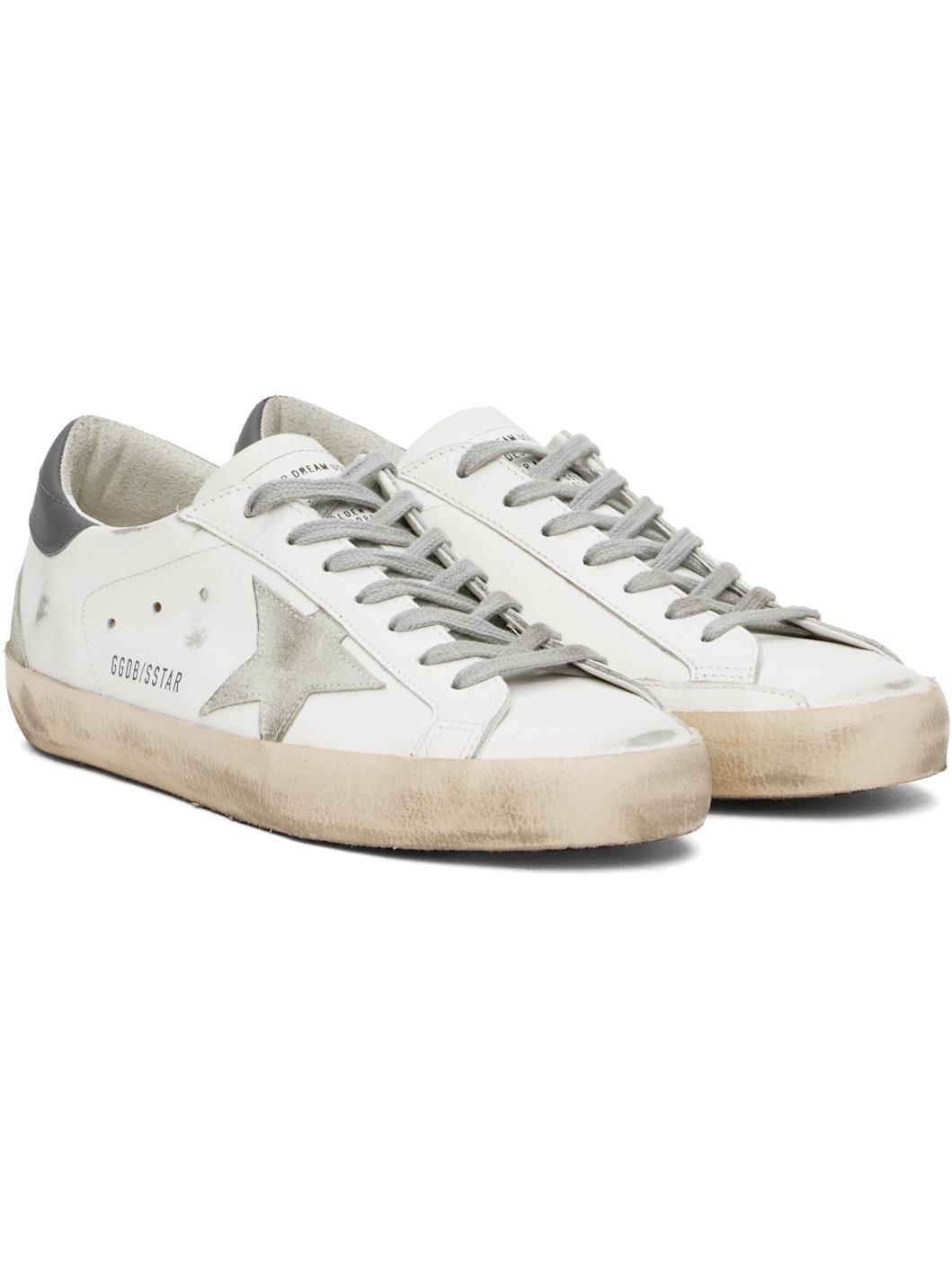 White & Gray Super-Star Classic Sneakers - 4
