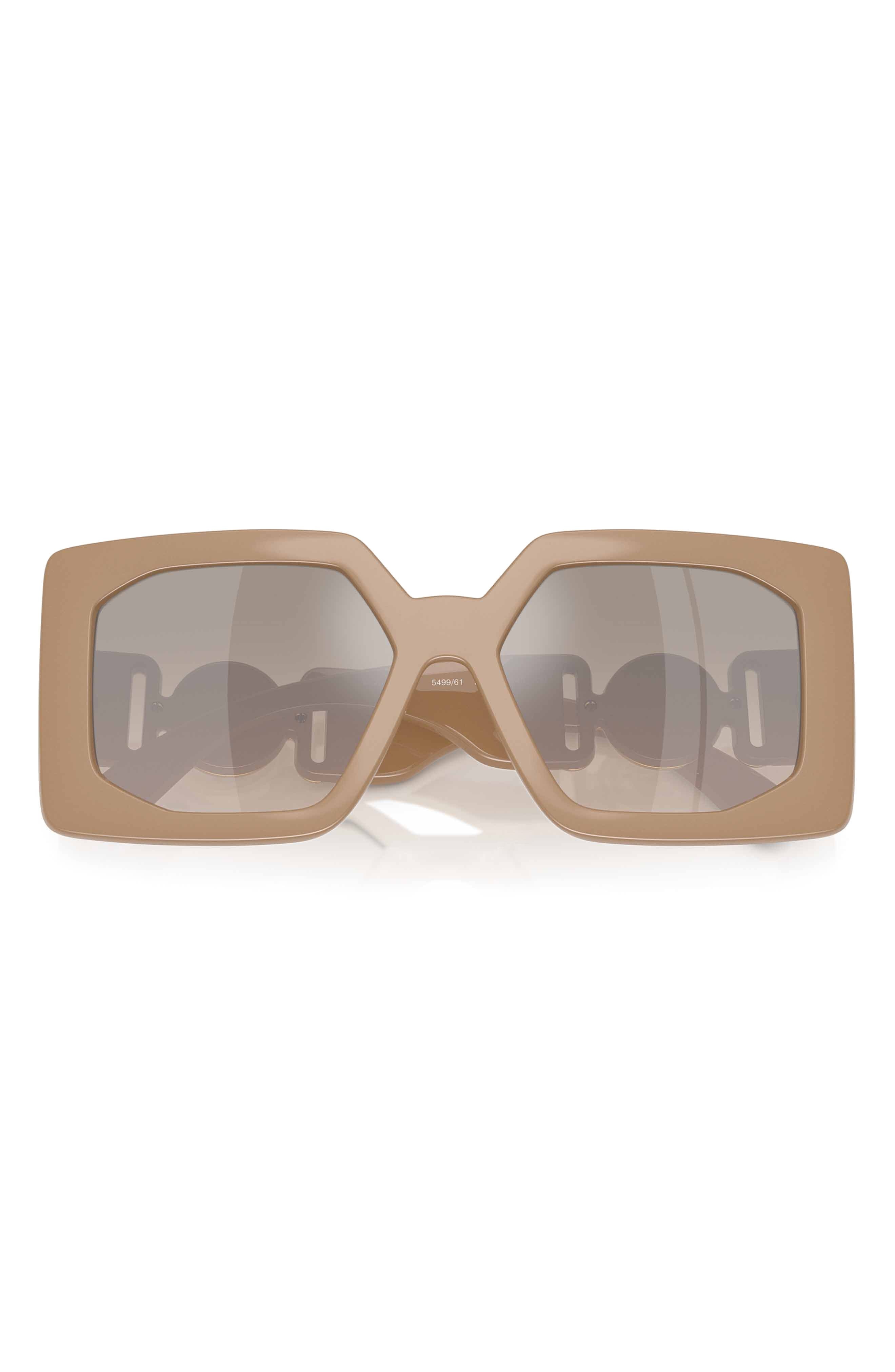 Versace 55mm Square Sunglasses in Beige at Nordstrom - 5