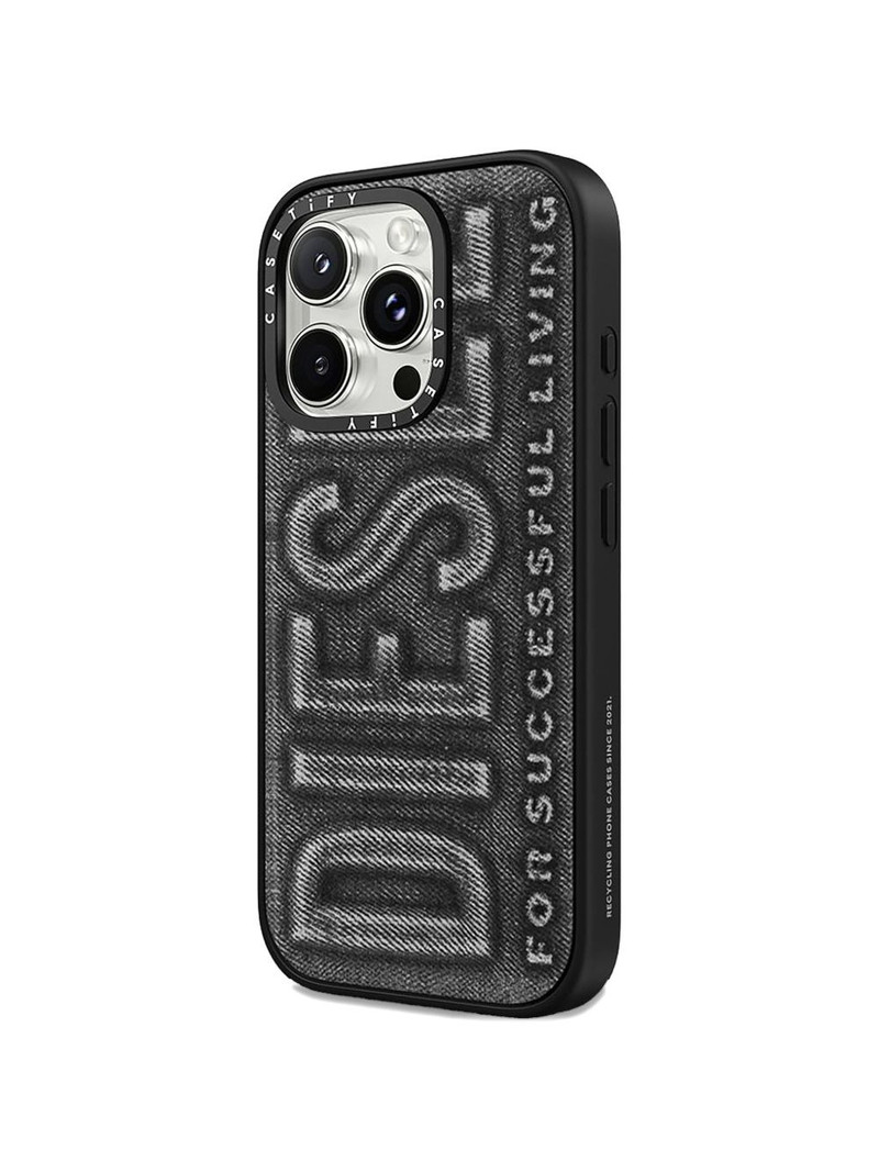 Diesel x CASETiFY denim-effect iPhone 16 Pro case outlook