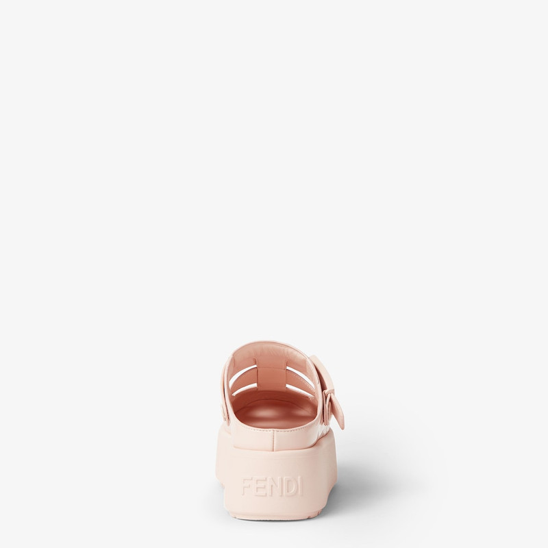 Fendi Sunshine Pink patent leather sabots 4