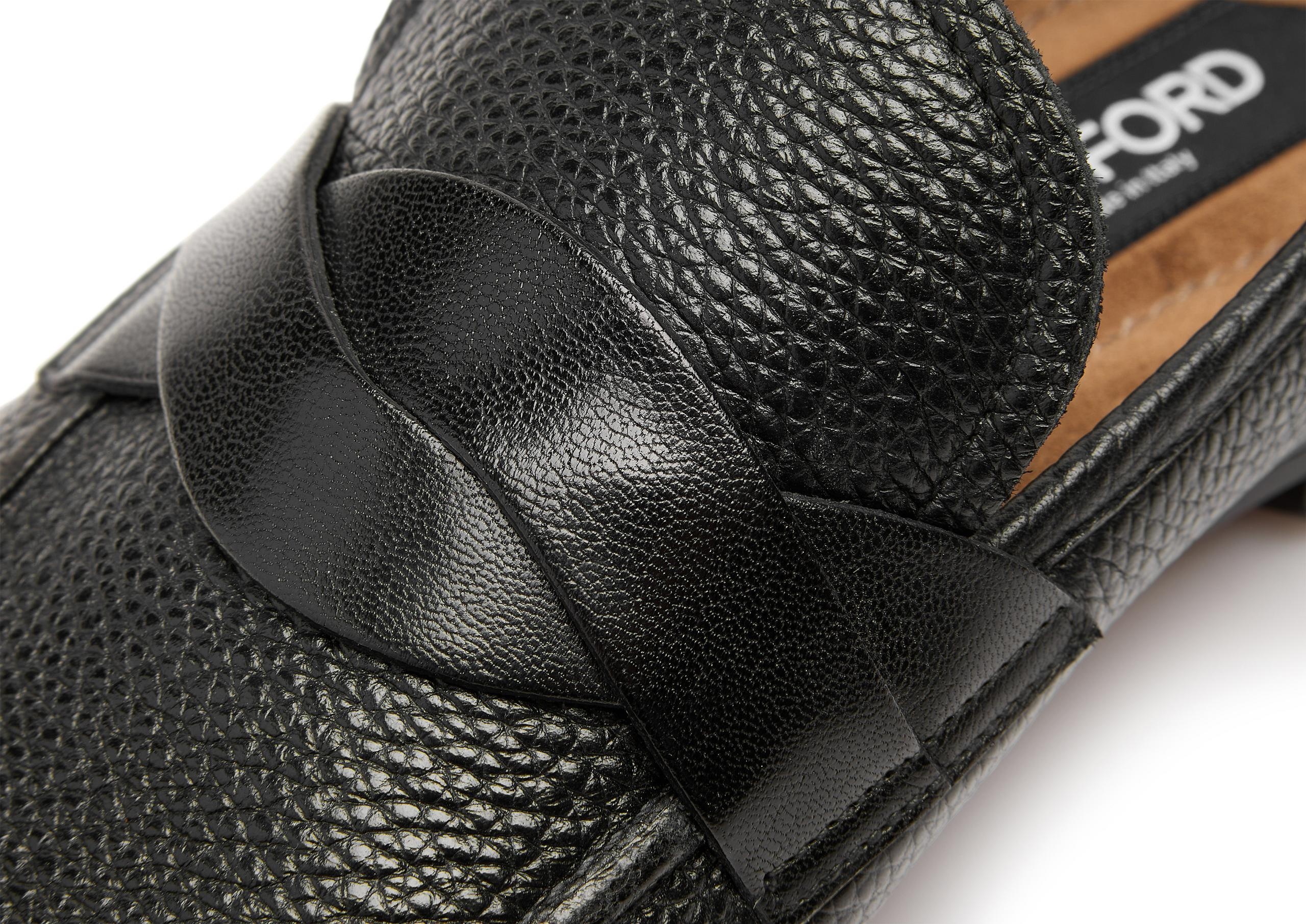 GRAIN LEATHER SEAN TWISTED BAND LOAFER - 5