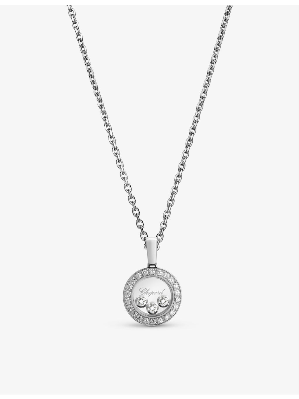 Happy Diamonds Icons 18ct white-gold and 0.35ct diamond necklace - 1