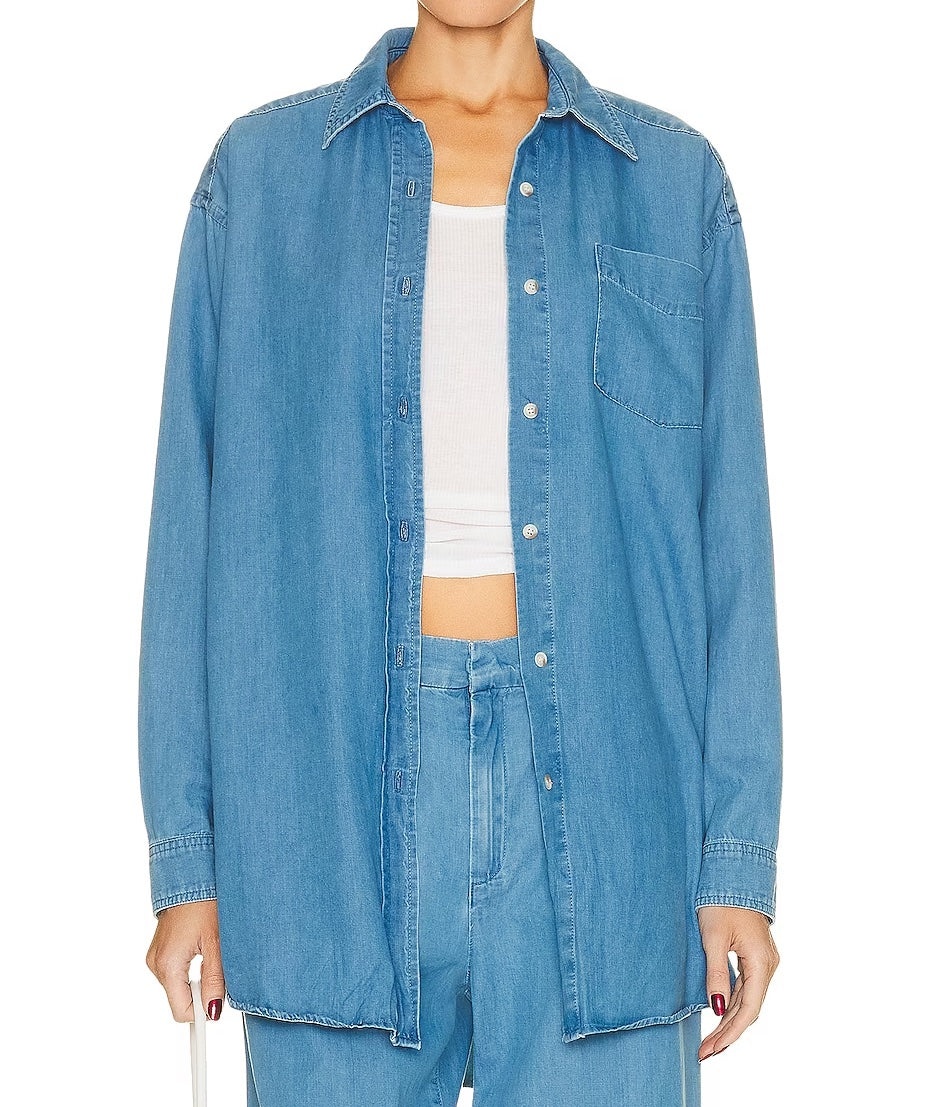 CHAMBRAY OVERSIZED SHIRT - 2