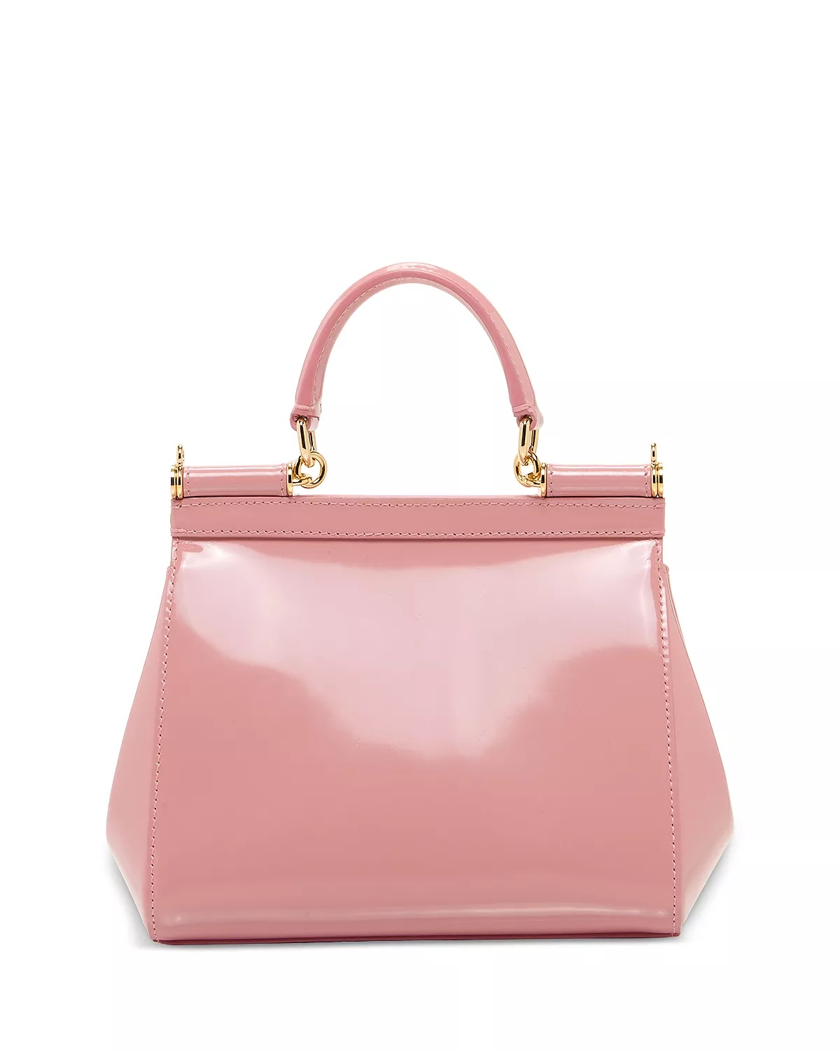 Patent Leather Top Handle Bag - 5