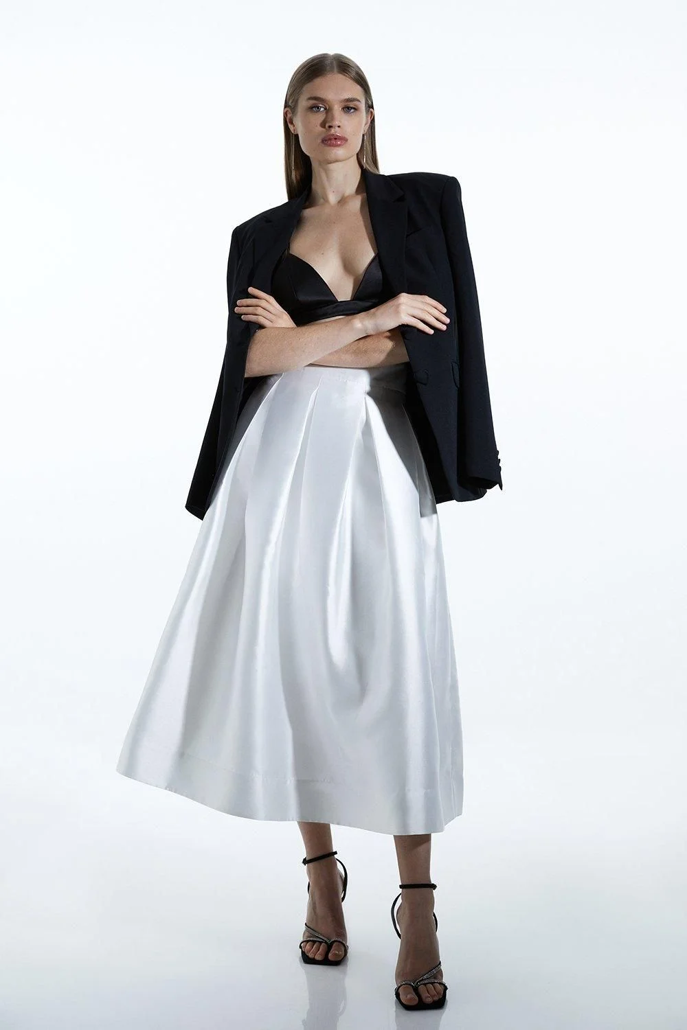 Forever Twill Woven Prom Maxi Skirt - 1
