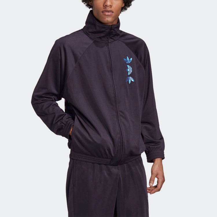 adidas originals Zeno Track Jacket Back Logo Printing Black FS7333 - 3