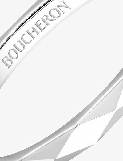 Boucheron Facette platinum wedding band outlook