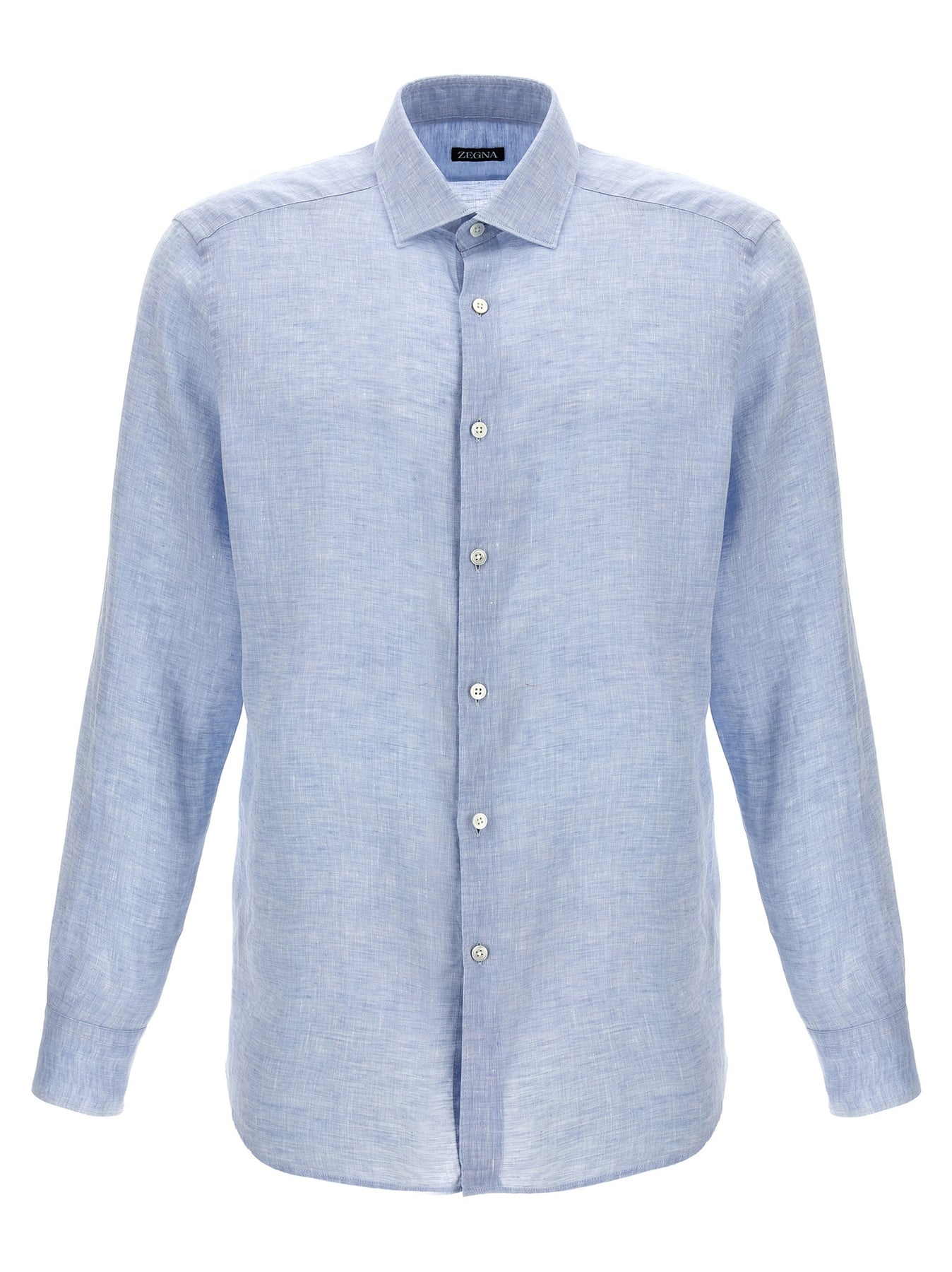 Linen Shirt Shirt, Blouse Light Blue - 1