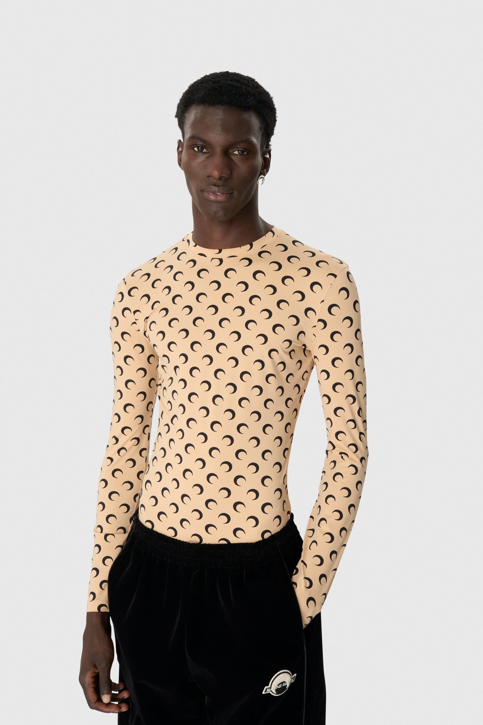 Regenerated All Over Moon Jersey Second Skin Top - 2