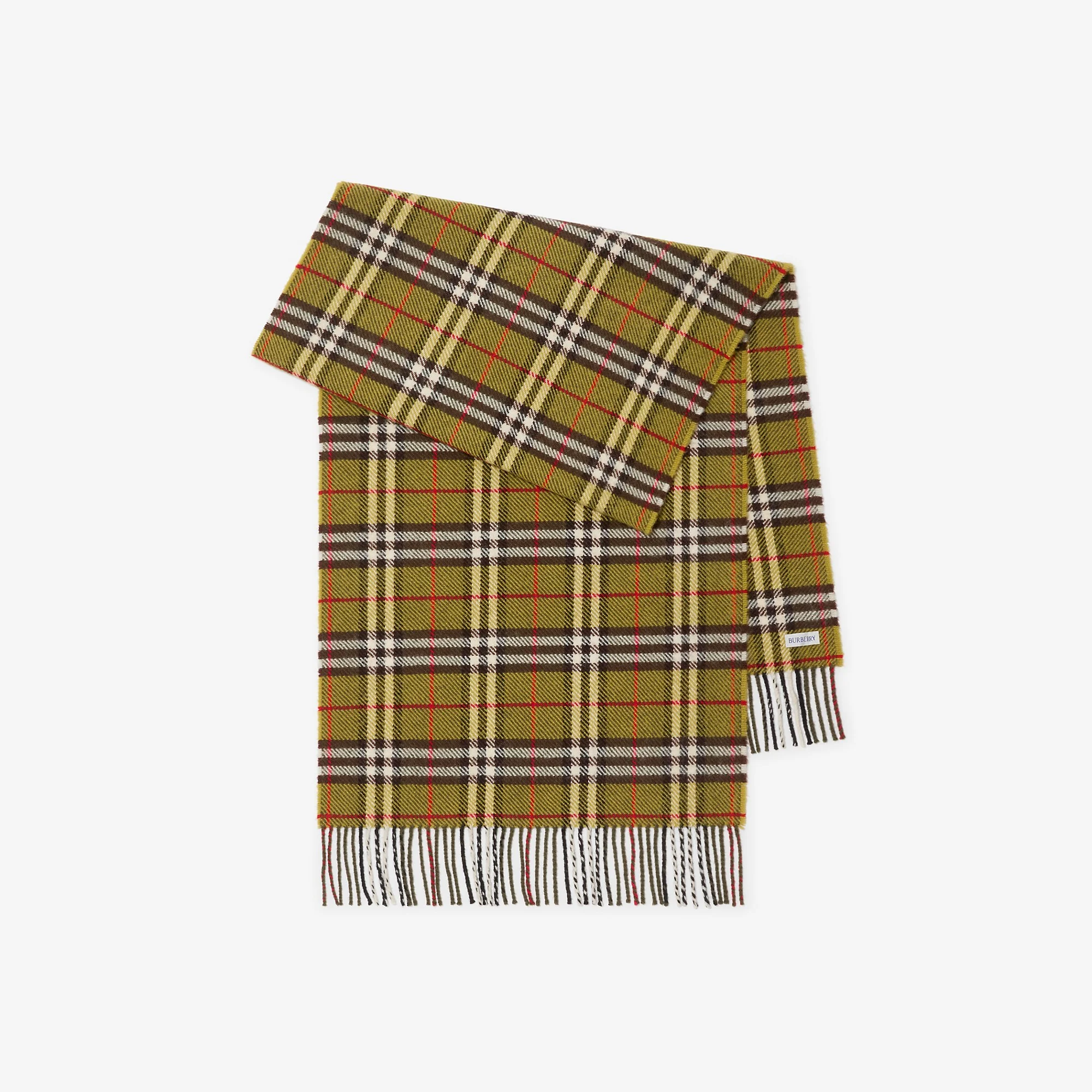 Check British Wool Scarf - 1