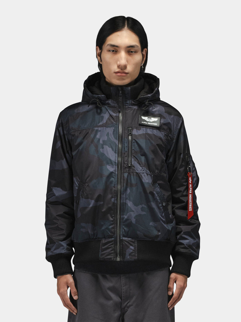 ALPHA INDUSTRIES HOODED RIB FLIGHT JACKET outlook