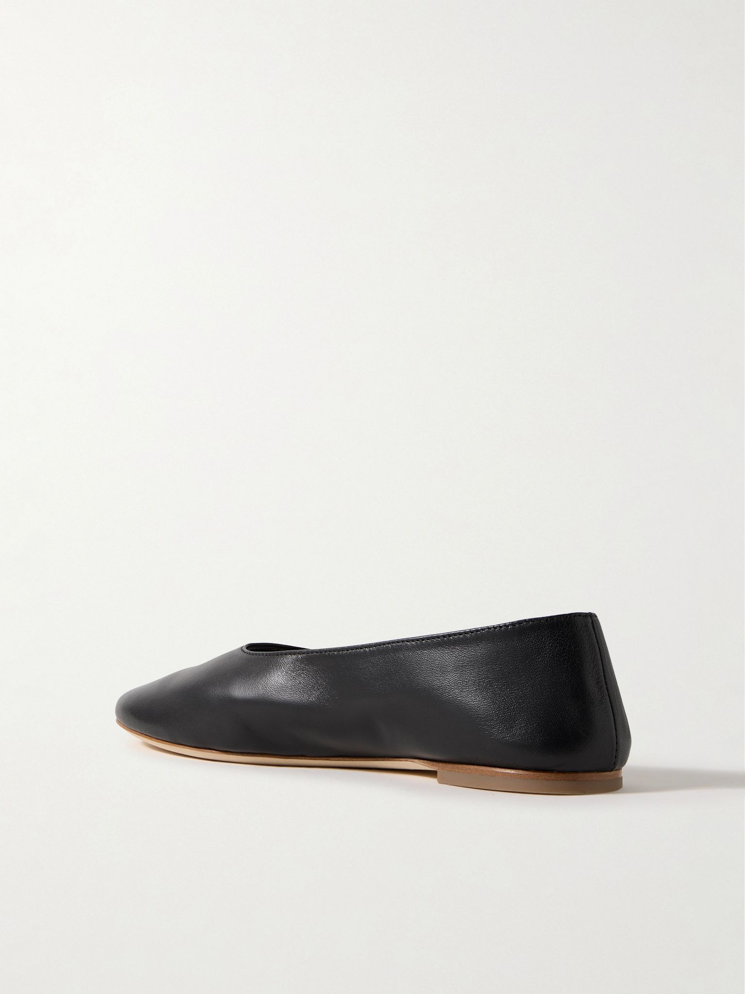 Alba leather ballet flats Black - 3