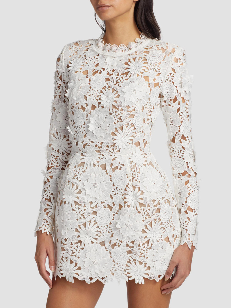 Women's Maia Lace Long-Sleeve Minidress - White 4