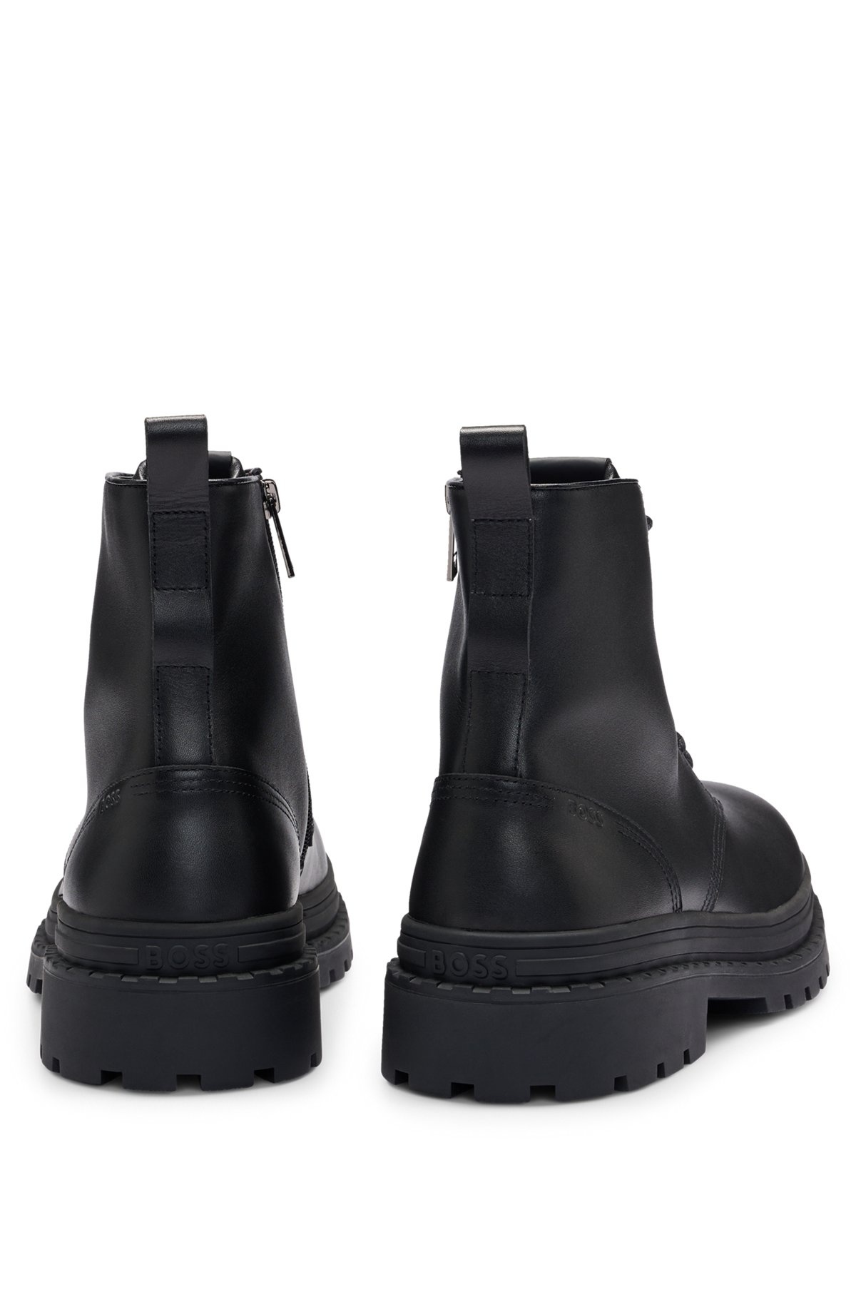 LEATHER LACE-UP BOOTS WITH RUBBER OUTSOLE - 5
