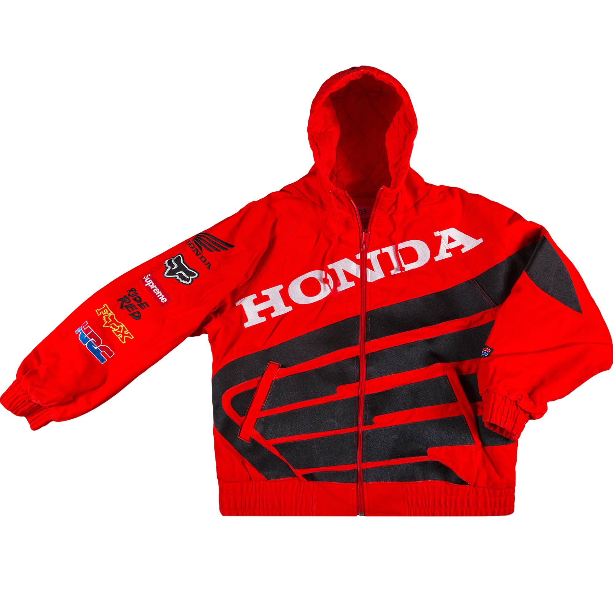 Supreme x Honda Fox Racing Puffy Zip Up Jacket 'Red' - 1