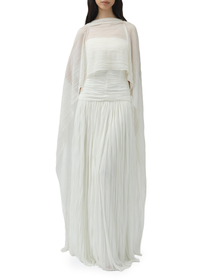Women's Genoa Sheer Jersey Cape - Ivory 2