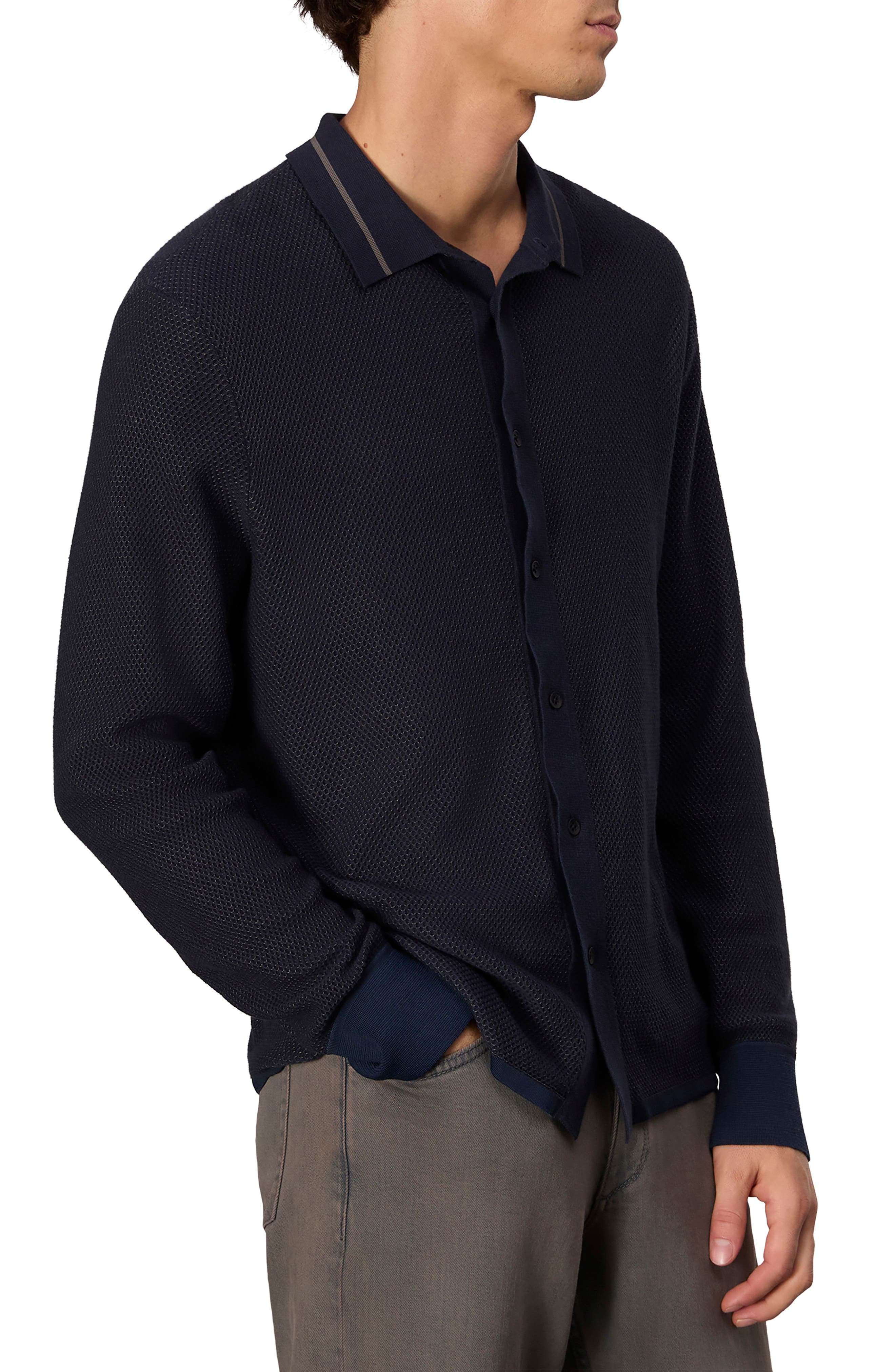 rag & bone Harvey Piqué Button-Up Shirt in Salute at Nordstrom - 4