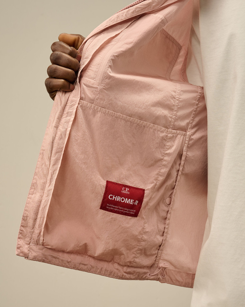 Chrome-R Chest Zip Pockets Overshirt 7