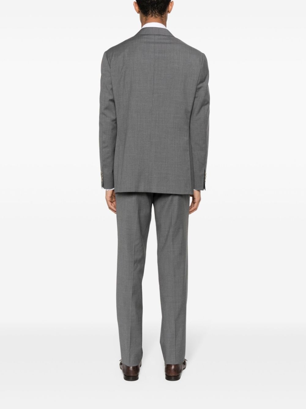 double-breasted wool suit - 4