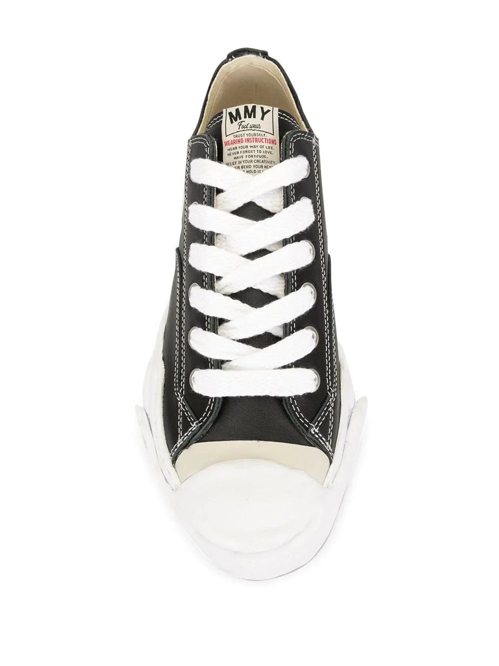 low-top lace-up sneakers - 4