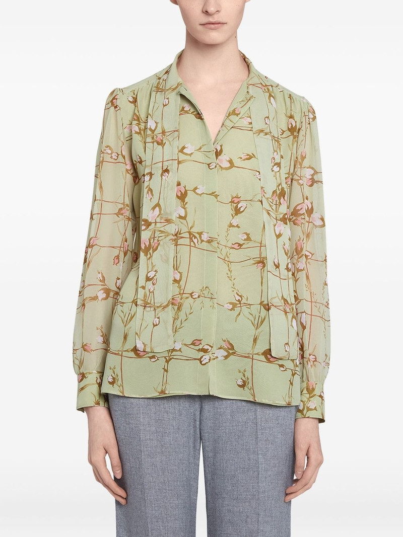GIAMBATTISTA VALLI floral-print blouse outlook