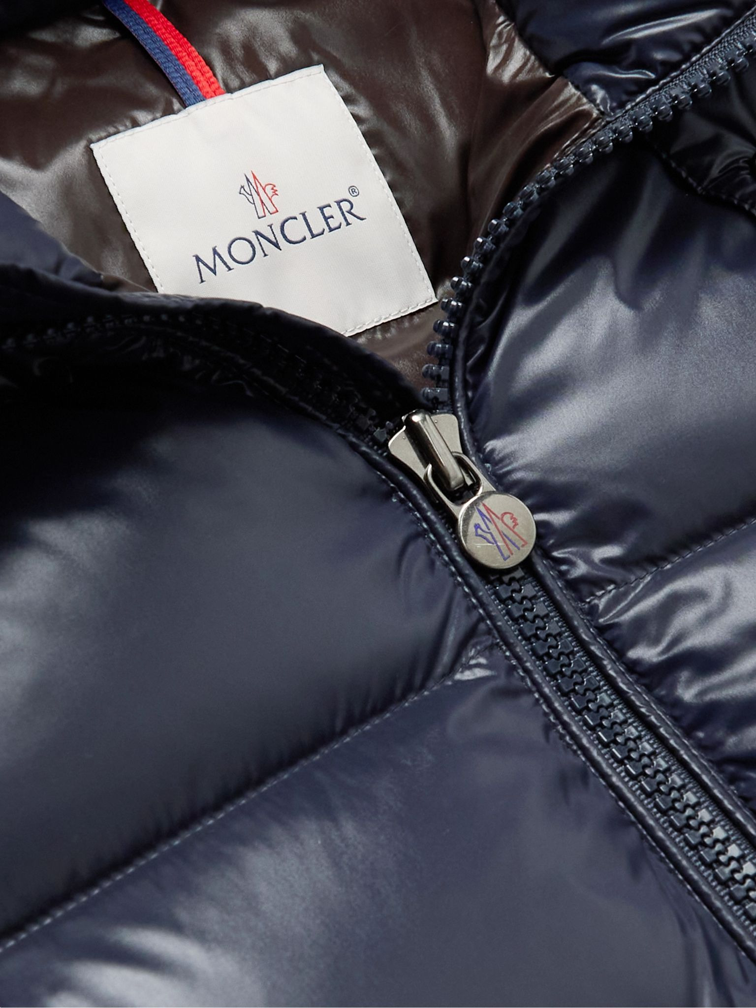 Maya Quilted Shell Hooded Down Jacket Navy - 4