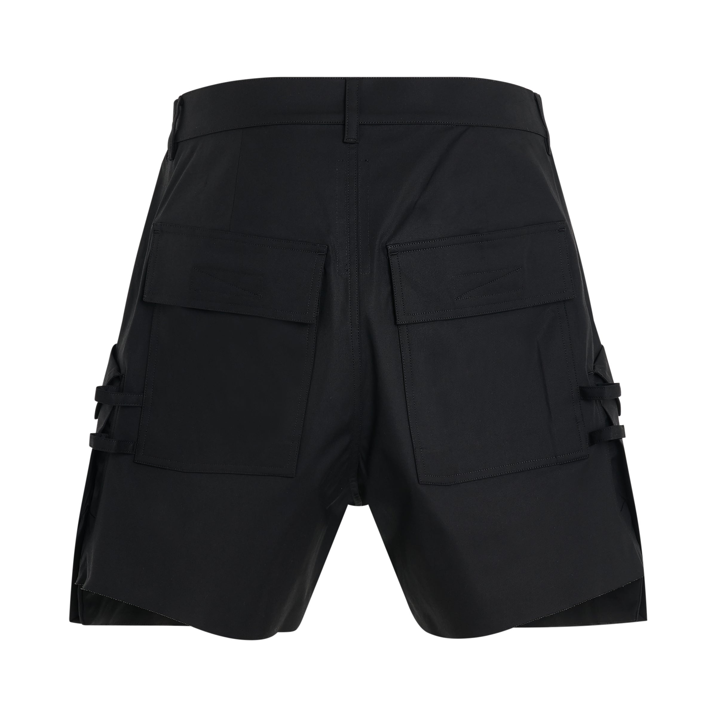 Rick Owens Stefan Cargo Shorts in Black | marais | REVERSIBLE