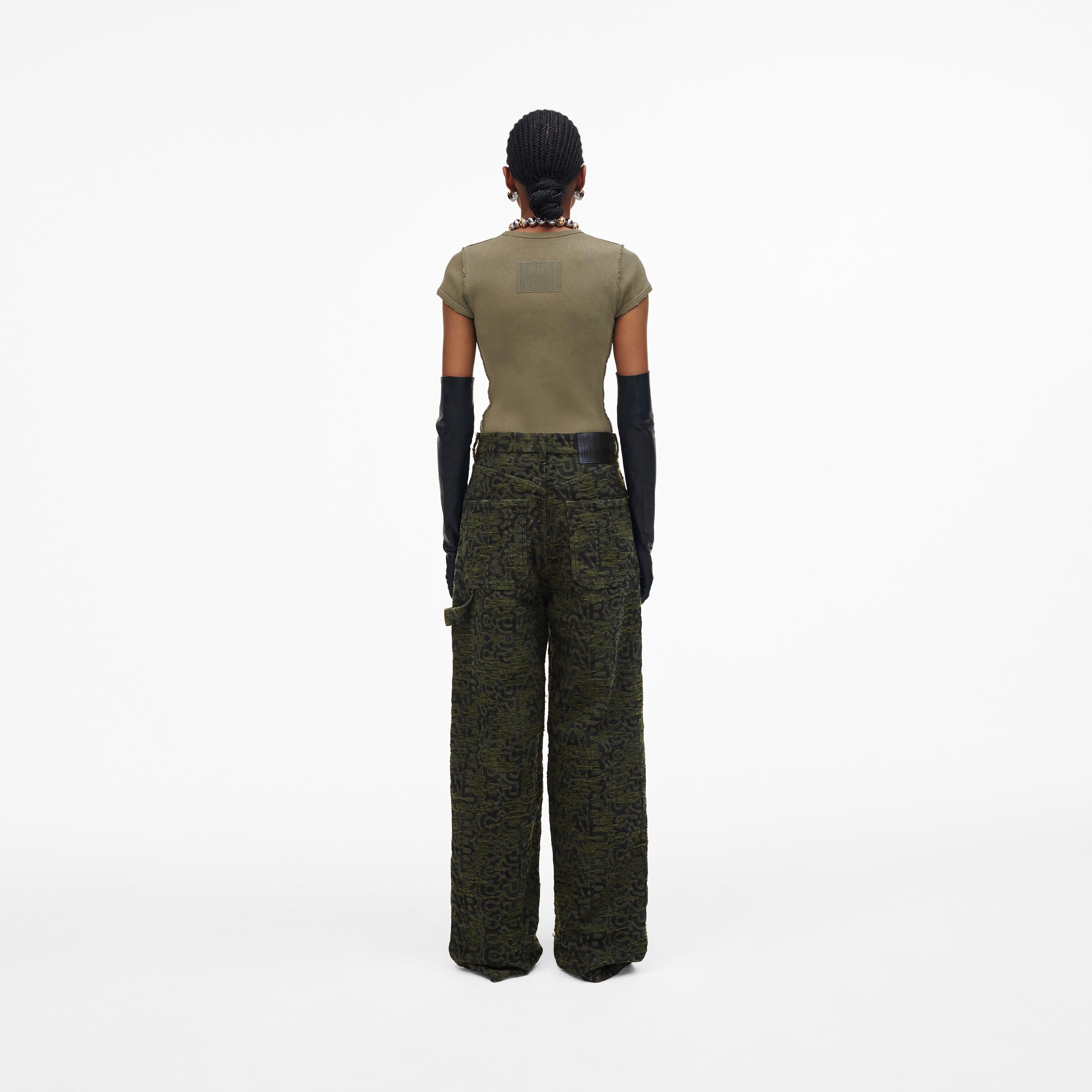 DISTRESSED MONOGRAM OVERSIZED JEAN - 4
