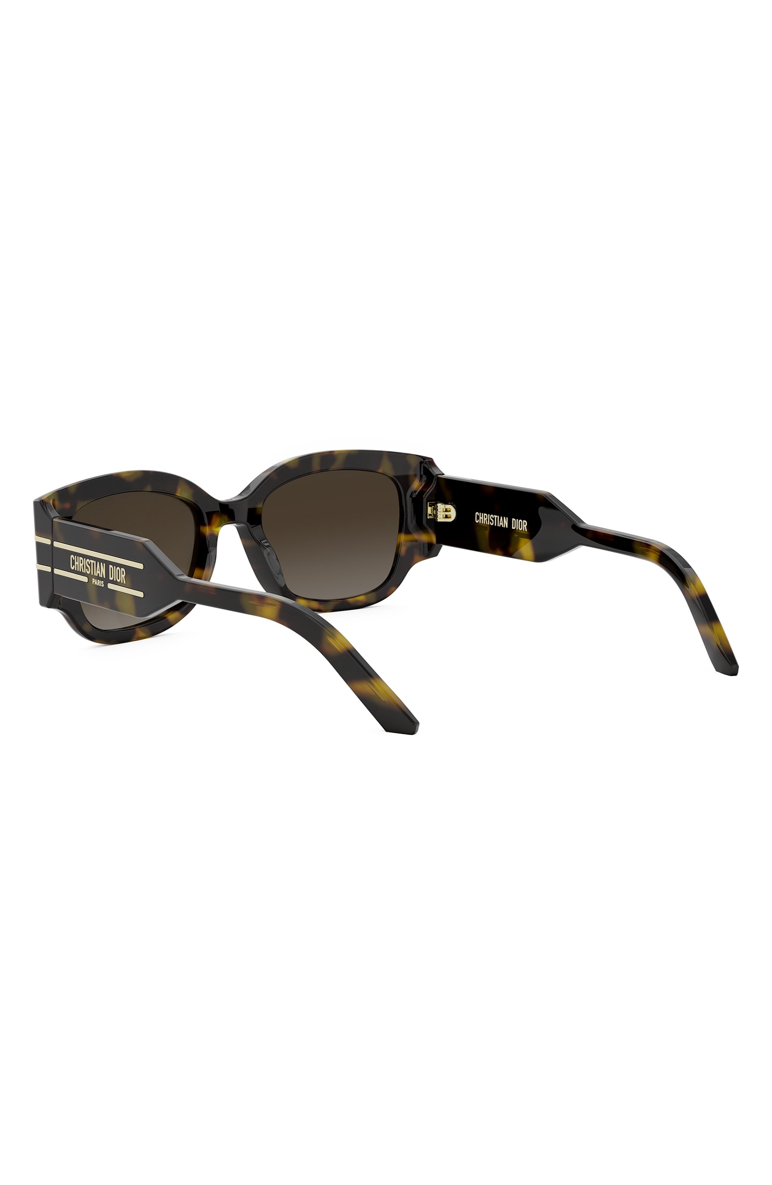 'DiorSignature S13I 52mm Rectangular Sunglasses in Dark Havana /Gradient Brown at Nordstrom - 4