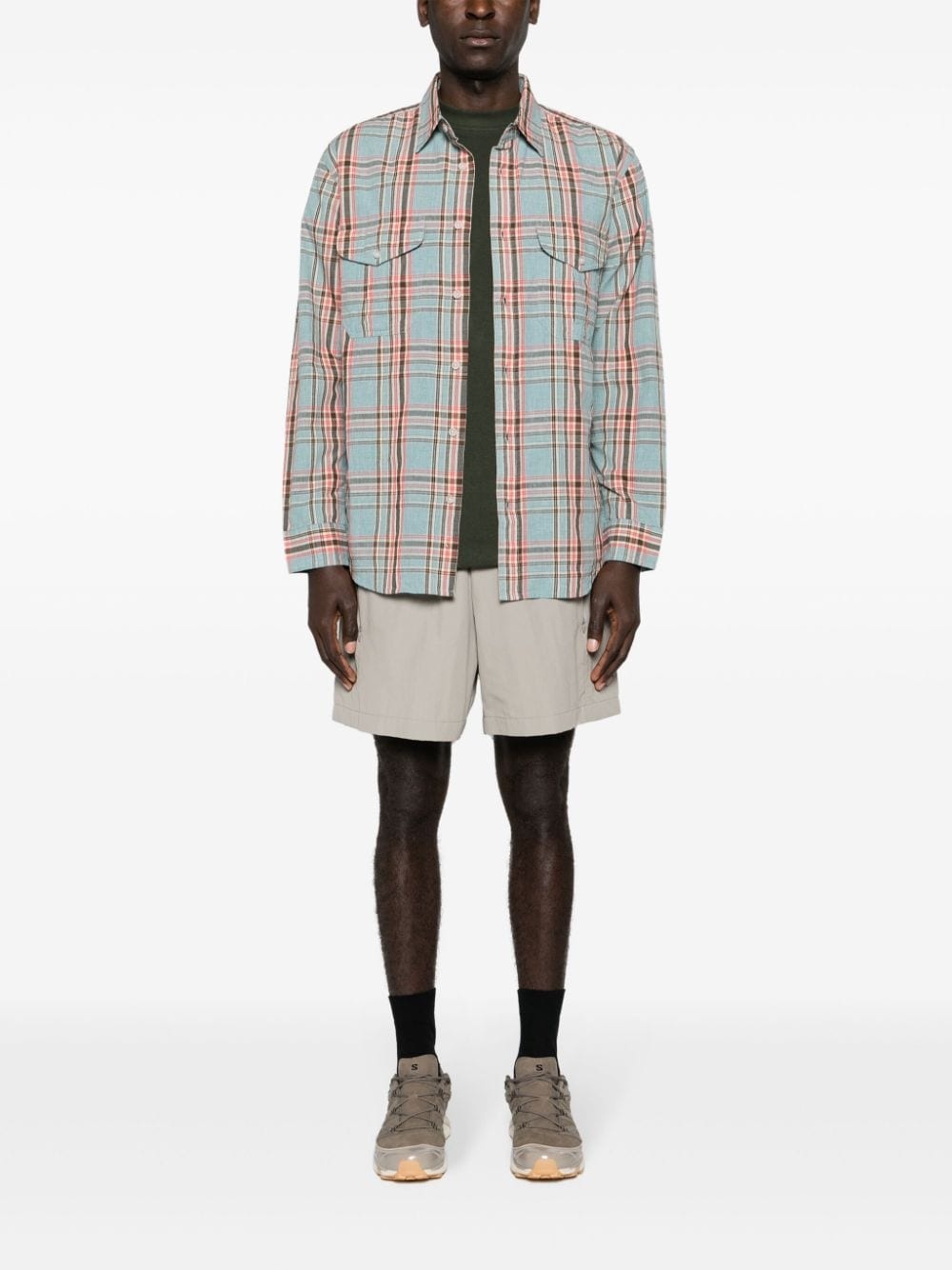plaid-check cotton shirt - 2