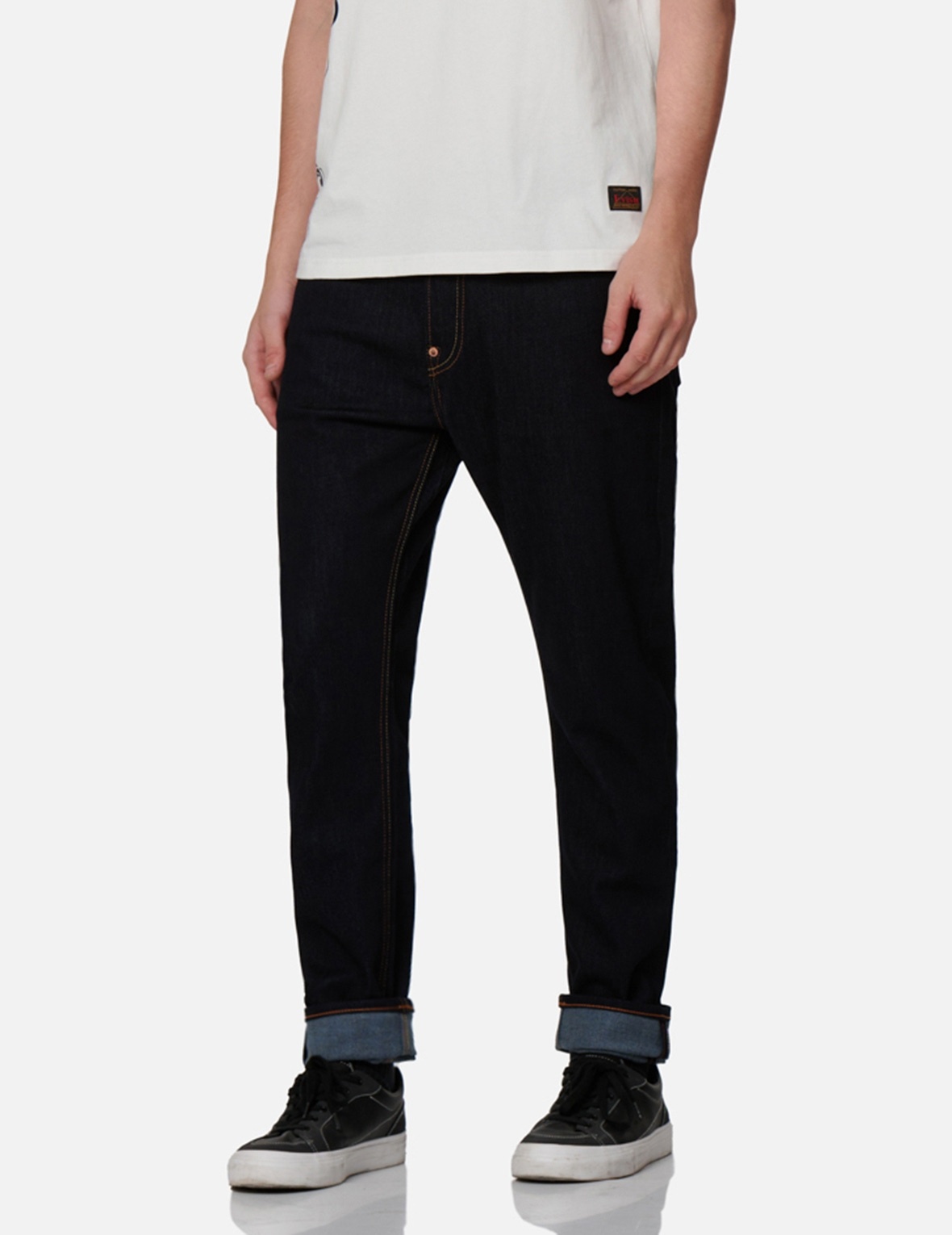 JAPANESE-PATTERN DAICOCK PRINT CARROT-FIT JEANS #2017 - 8