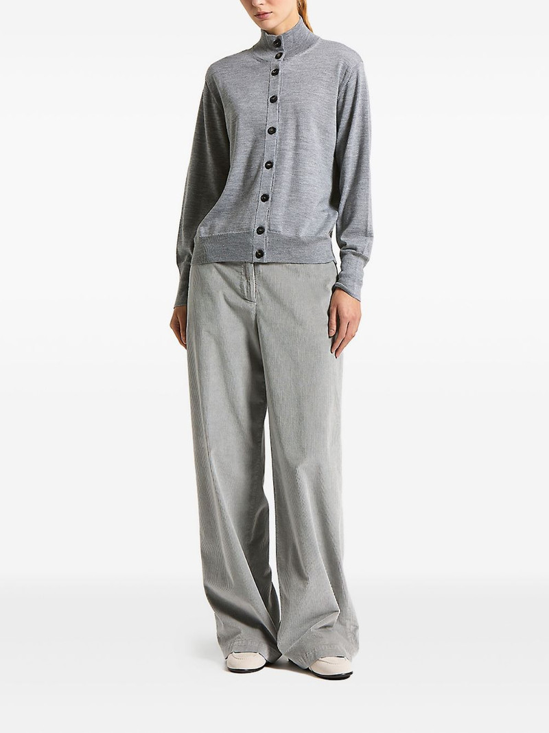 PESERICO buttoned high-neck cardigan outlook