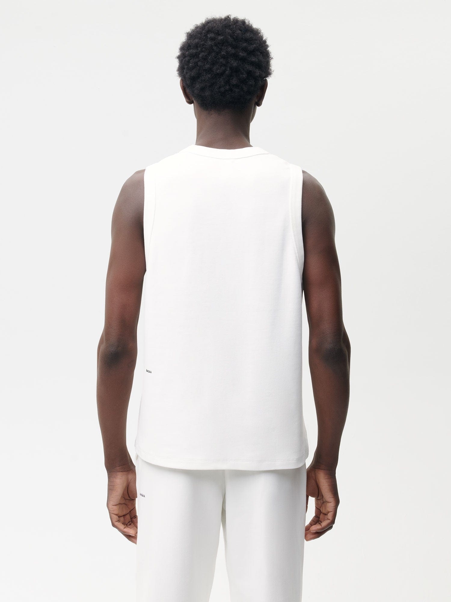 Men's Cotton Tank Top - Off-White - 3