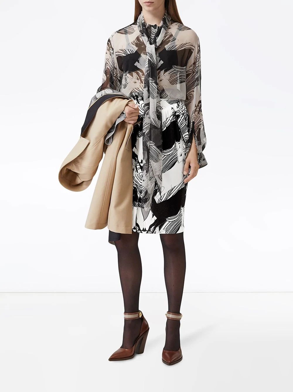 abstract deer print skirt - 4