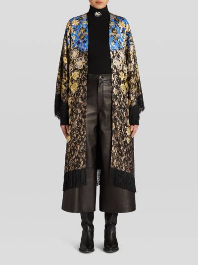 Etro LONG PONCHO WITH FLORAL PRINT outlook