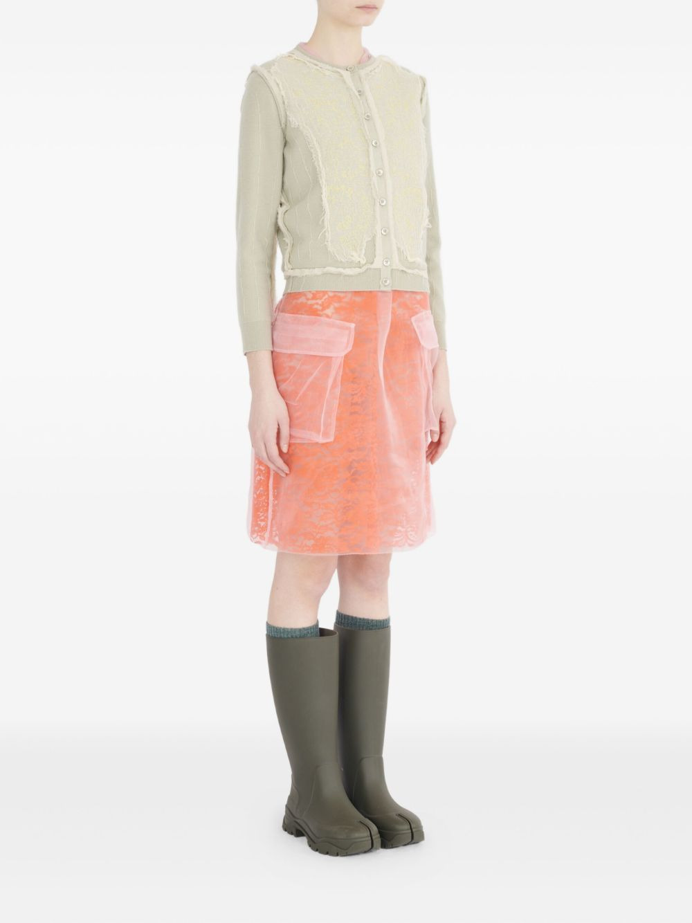 frayed cardigan - 3