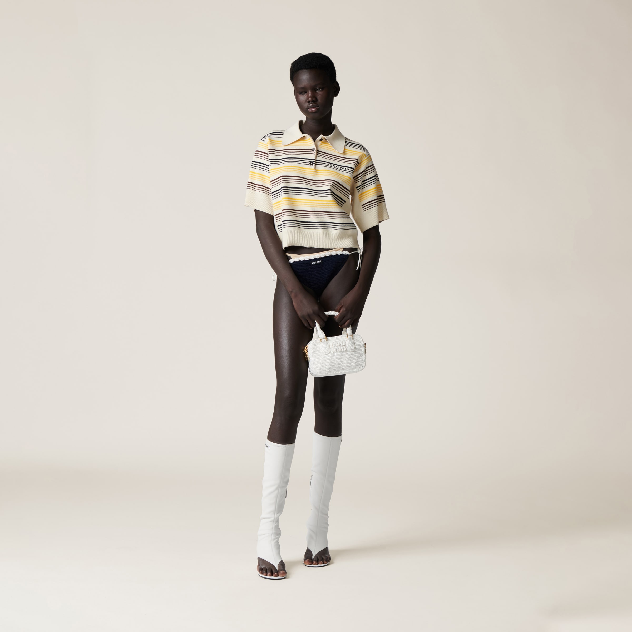 Cotton knit polo shirt - 4