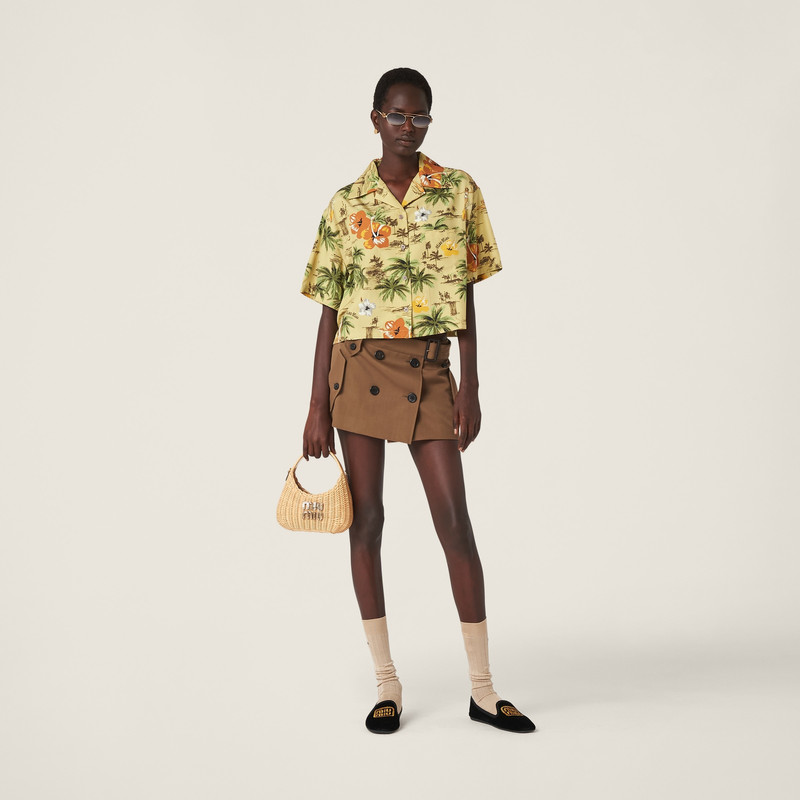 Miu Miu Gabardine miniskirt outlook