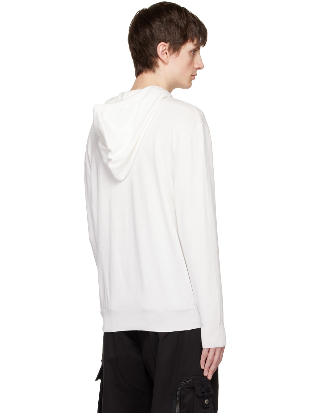White Double Smiley Hoodie - 3