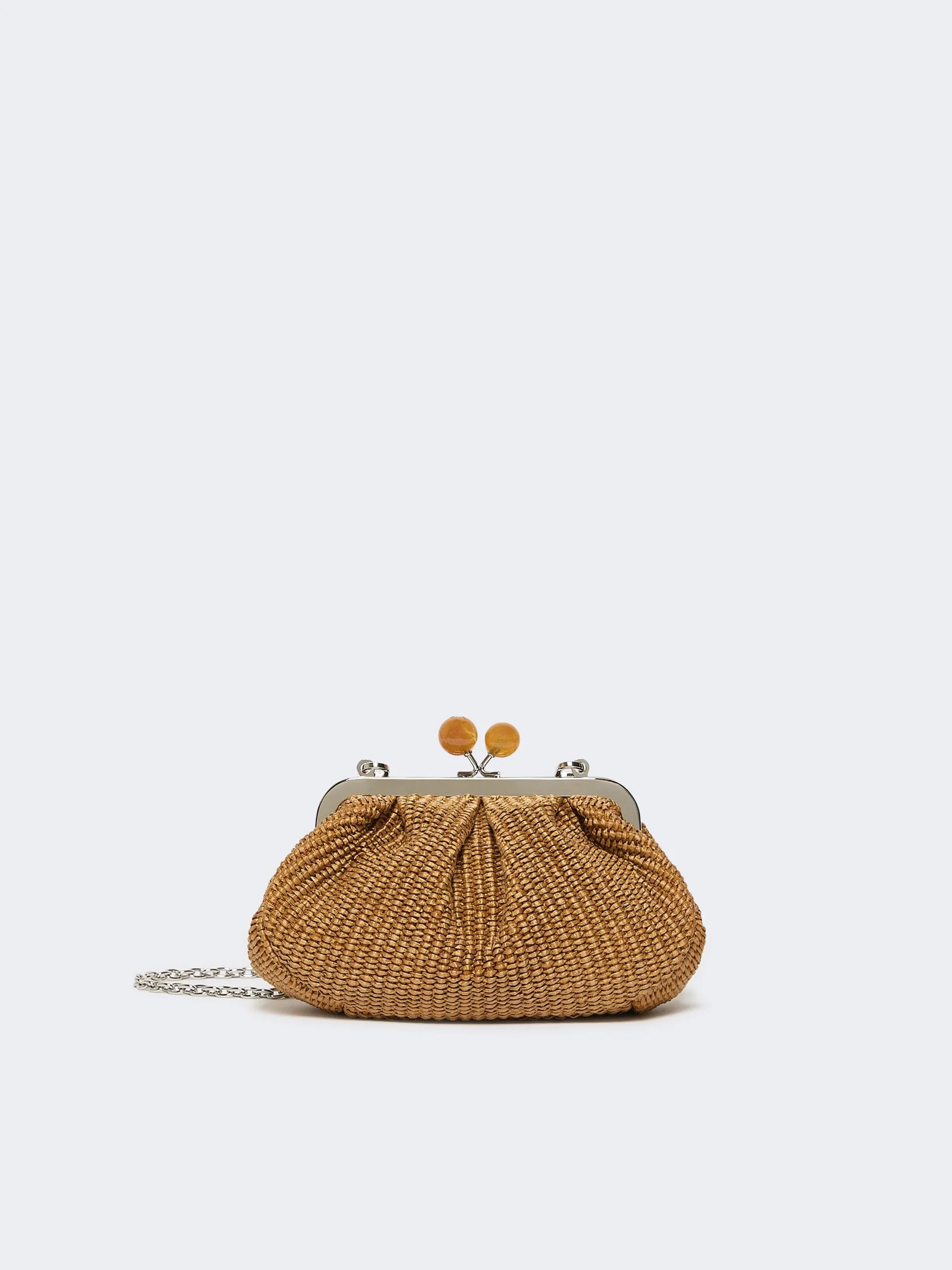 Small raffia-effect Pasticcino Bag - TANGERINE - 1