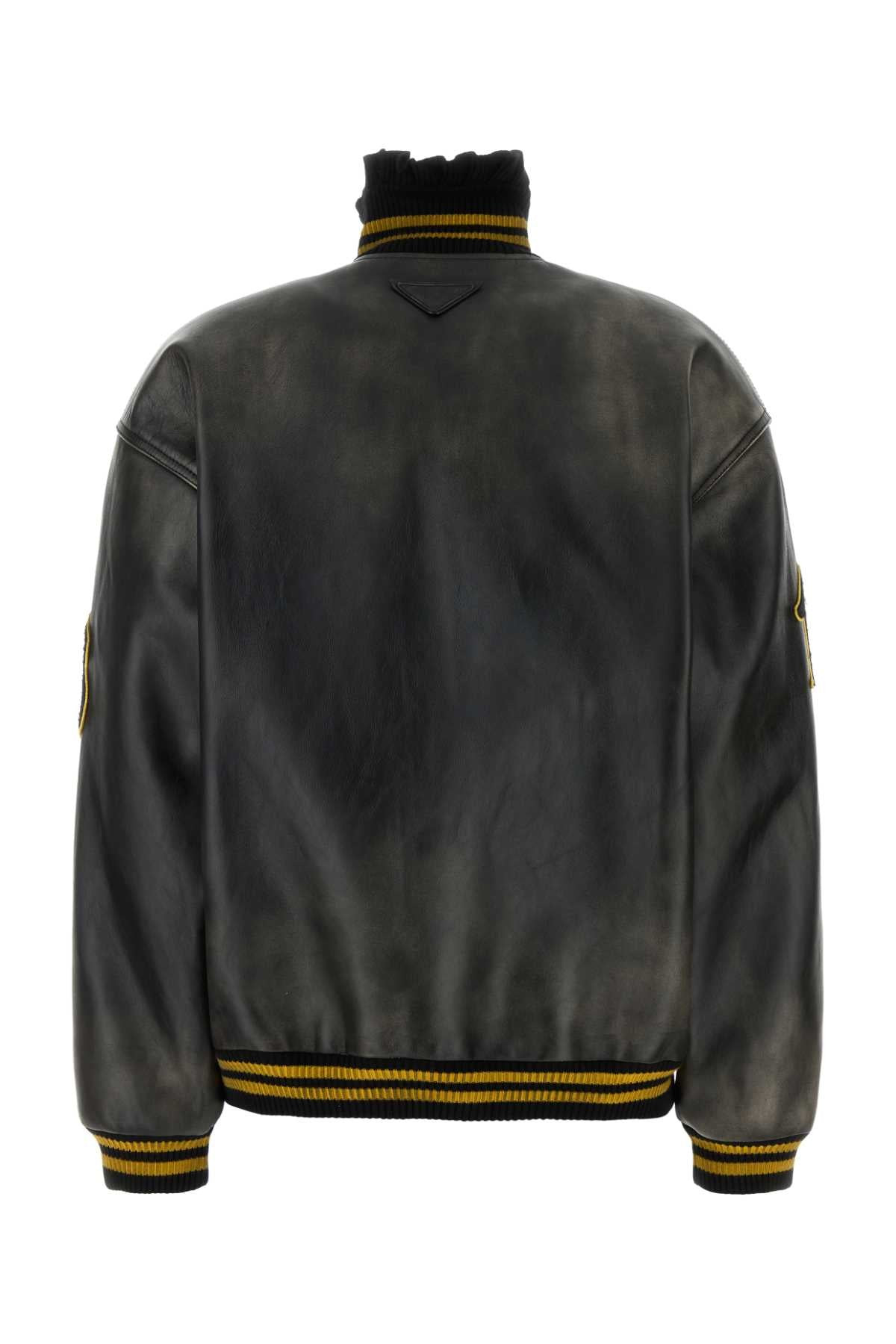 Prada Women Black Leather Jacket - 2