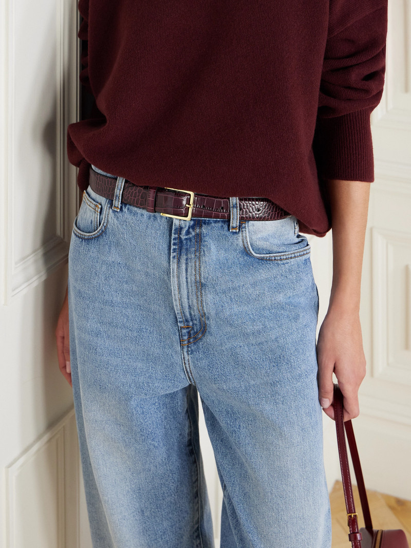 Anderson's Croc-effect Leather Belt outlook