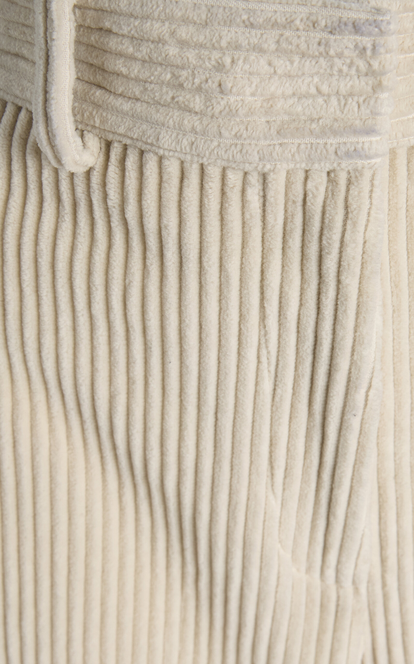 Lidie Oversized Cotton Corduroy Pants off-white - 6