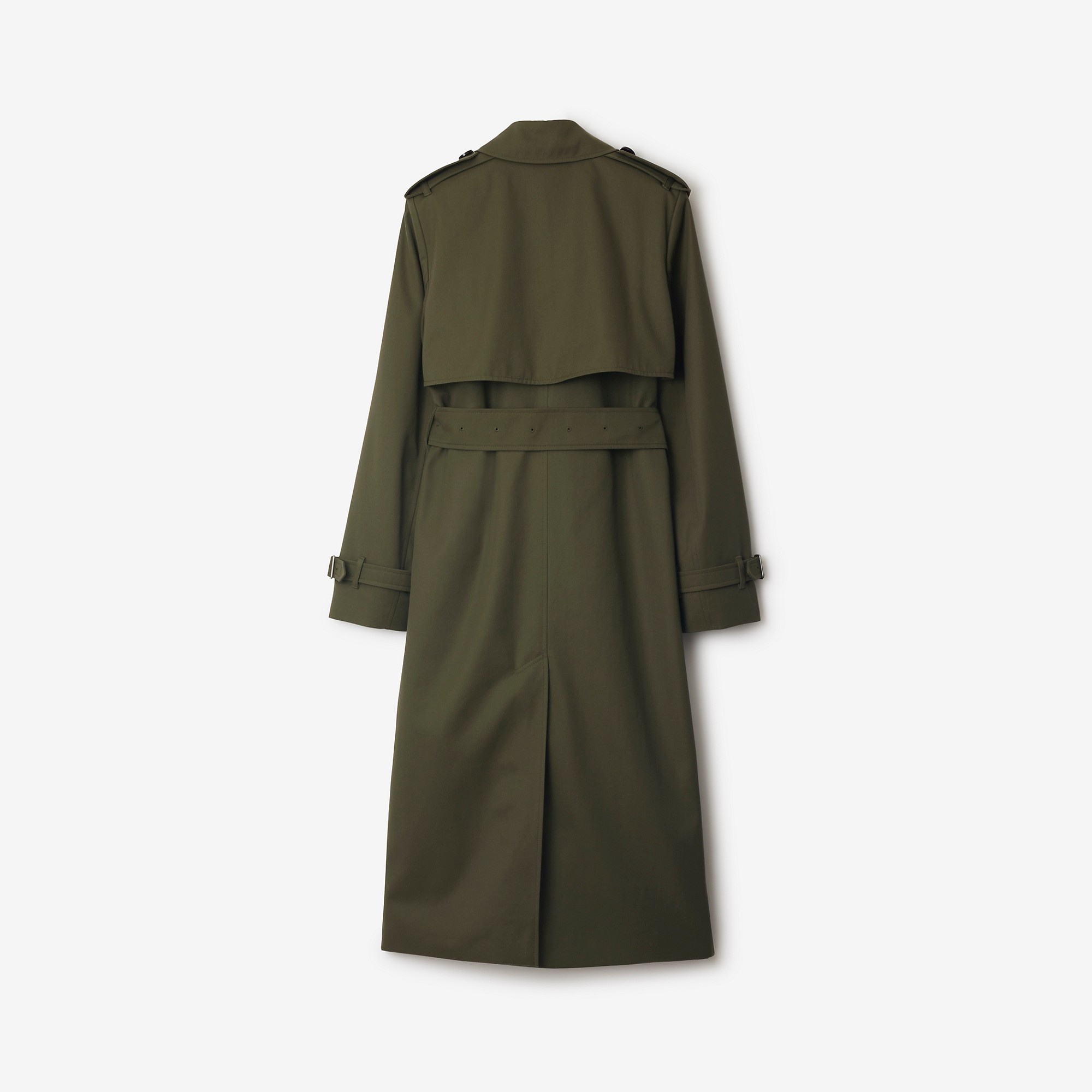 Long Cotton Blend Trench Coat - 7