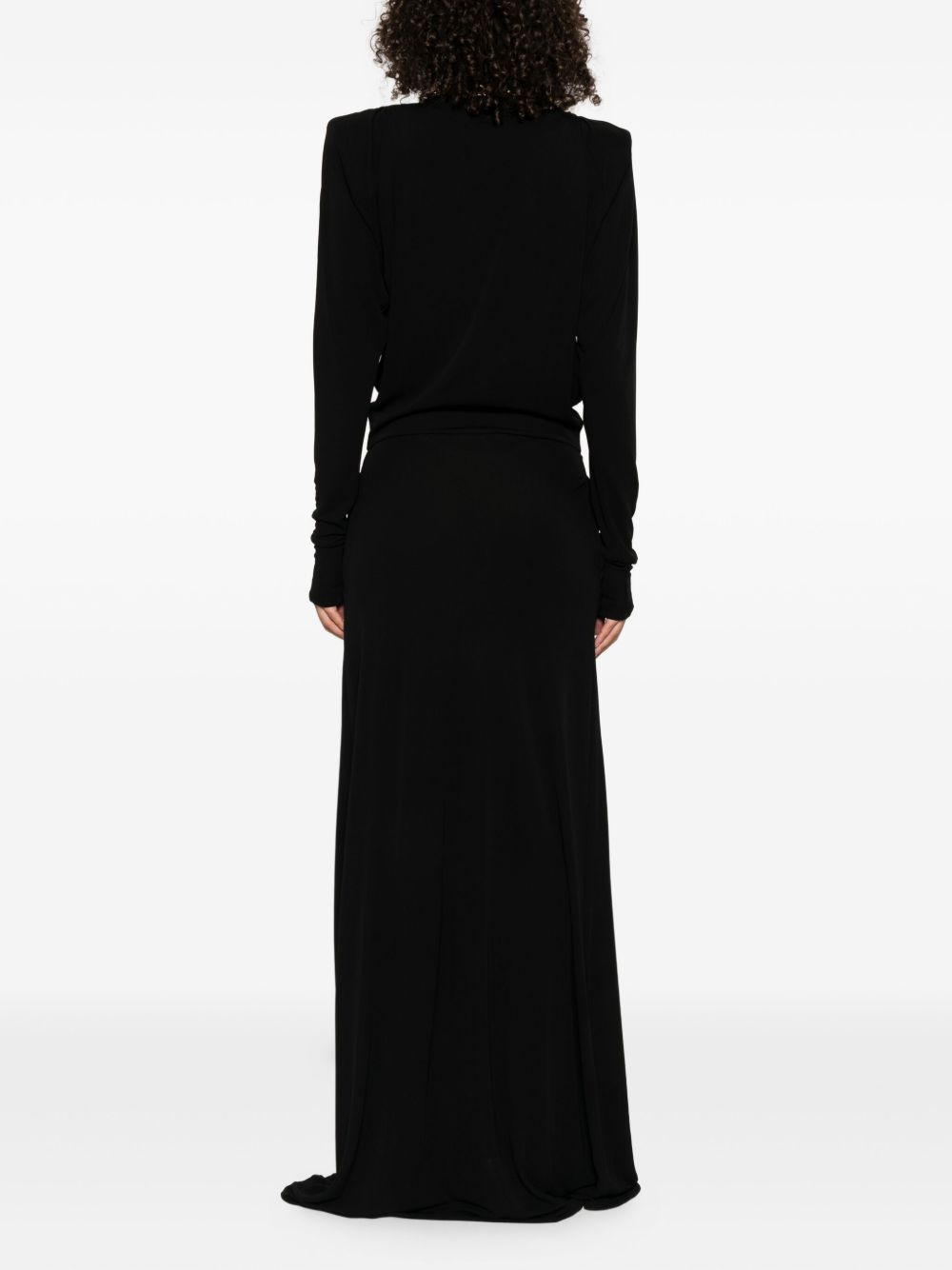 draped-detail maxi dress - 4