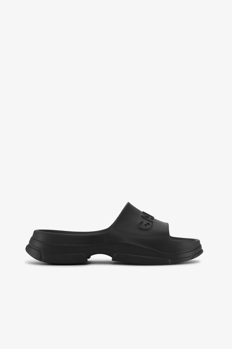 BLACK POOL SLIDE SANDALS 1