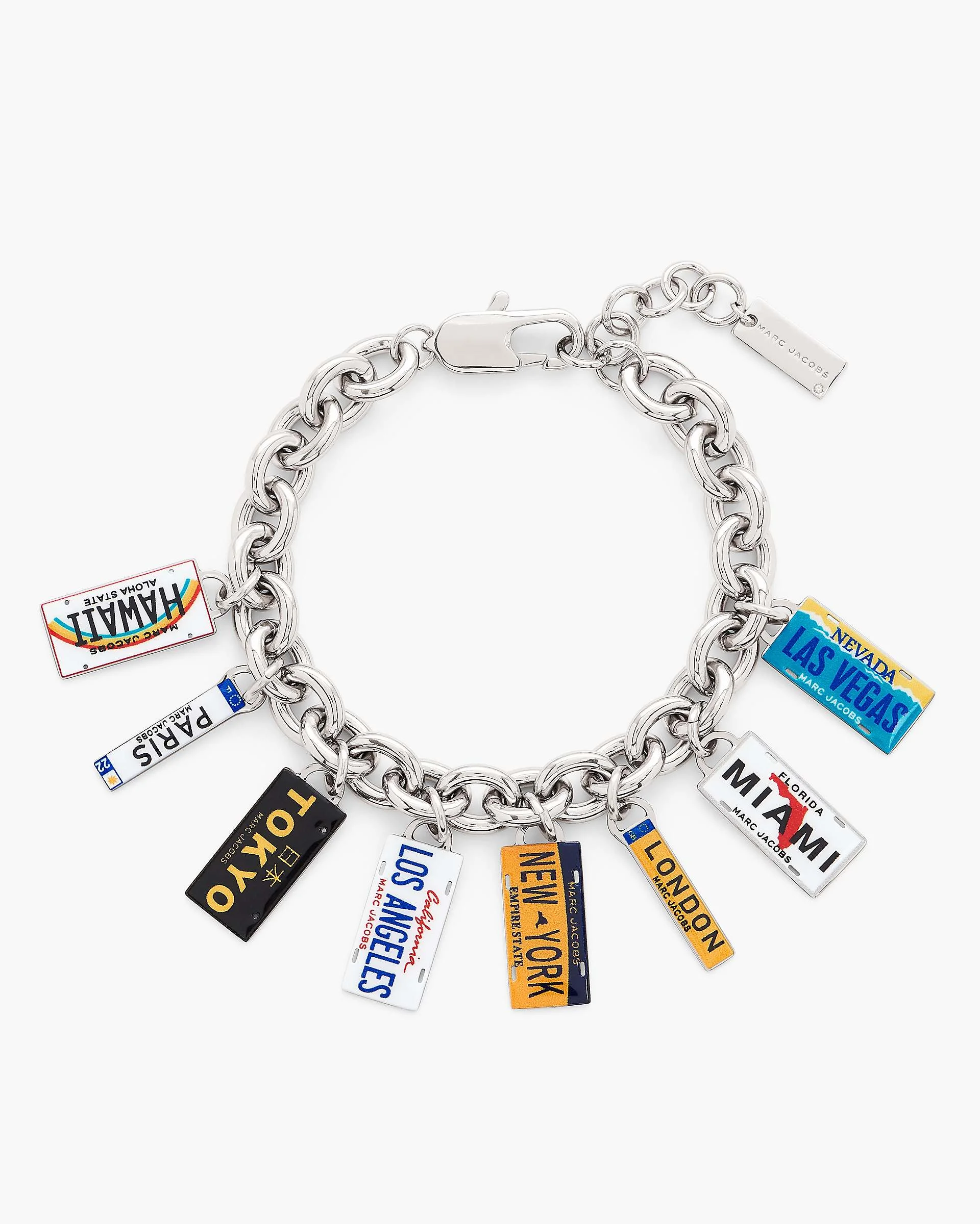 THE CITIES LICENSE PLATE CHARM BRACELET - 1