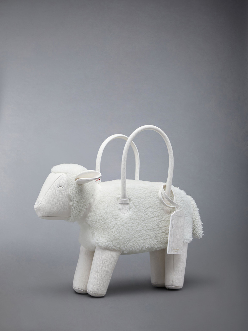 Thom Browne Sheep bag shearling tote bag outlook